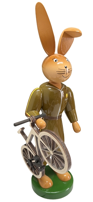 Hase mit Fahrrad 25cm