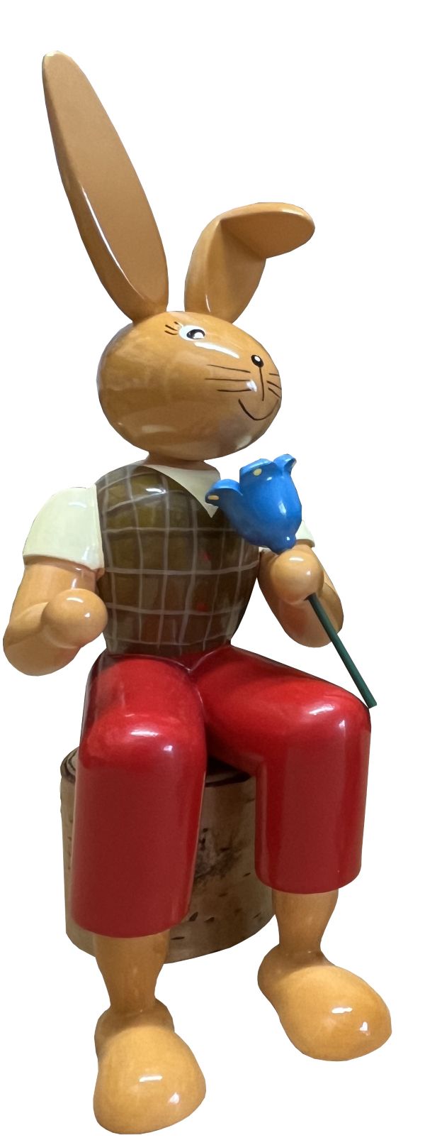 Hase mit Glockenblume sitzd. 22cm