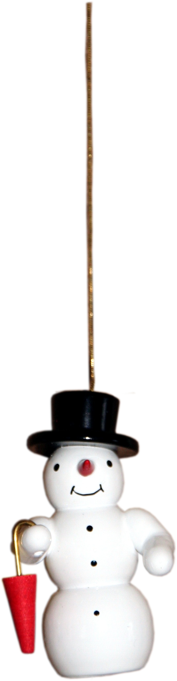 Schneemann, Schirm , zum Hängen - 5,5 cm