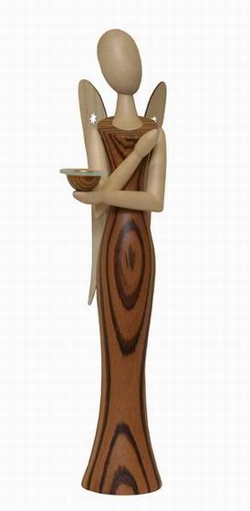 Engel, aus Zebrano - 24,5 cm - Erzgebirgische Holzkunst Gahlenz