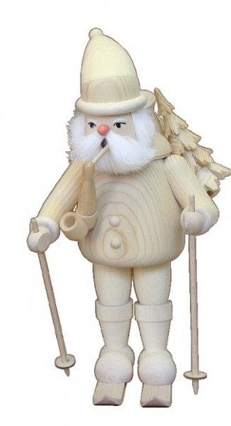 RM Weihnachtsmann mit Ski natur - 35 cm