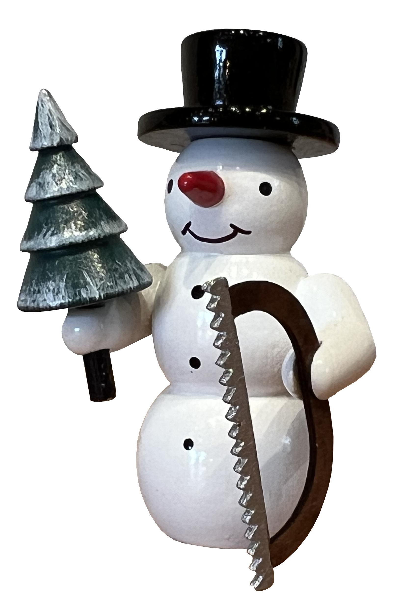 Schneemann Baum und Säge 5,5cm