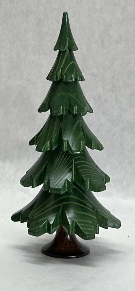 Baum grün lasiert, 15,5cm