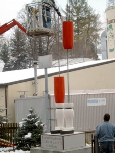 Weltgrößter Nussknacker - 2004 Gahlenz - Aufbau