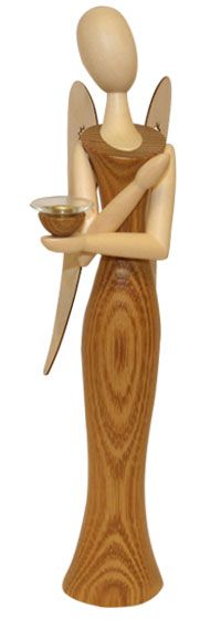 Engel, aus Robinie - 24,5 cm - Erzgebirgische Holzkunst Gahlenz