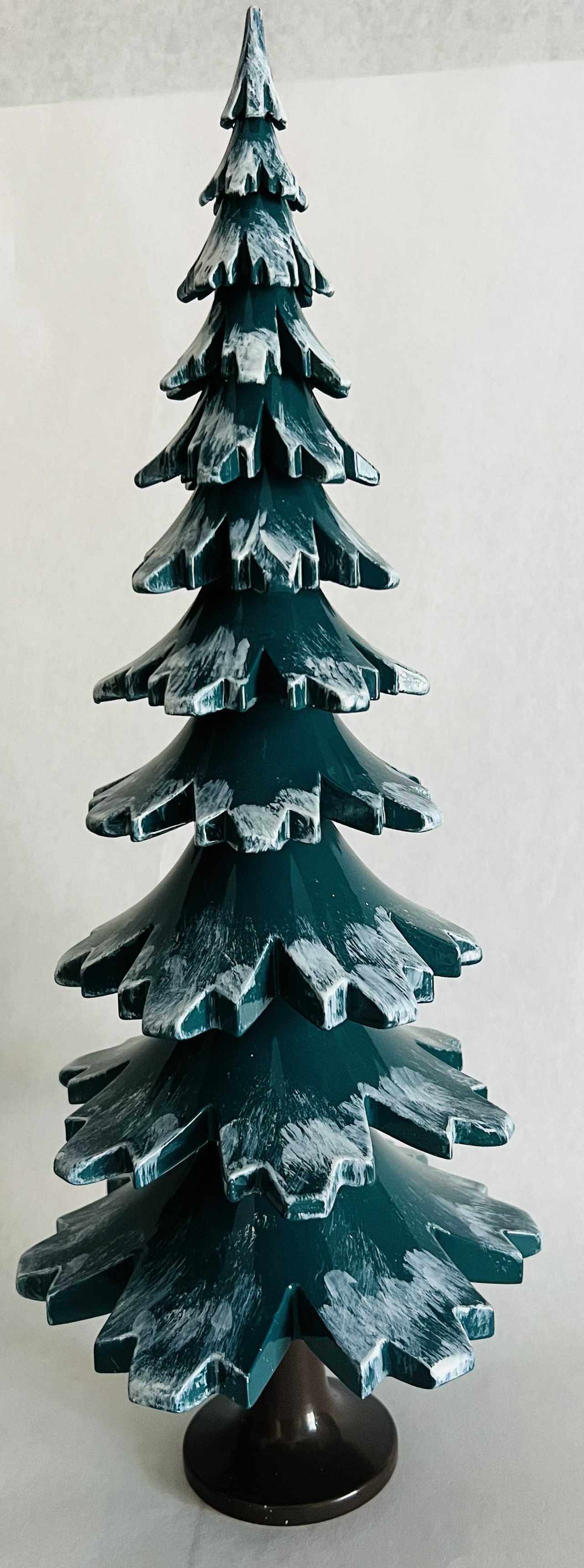 Baum grün-weiß lackiert, 38cm