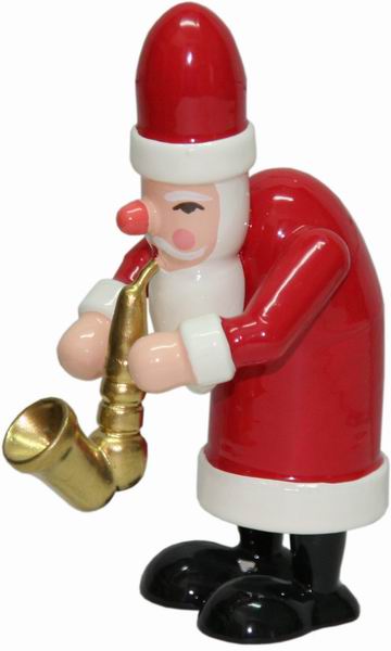 Weihnachtsmann, Saxophon - 7,5 cm