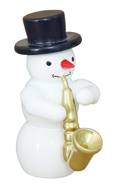 Schneemann, Saxophon - 5,5 cm