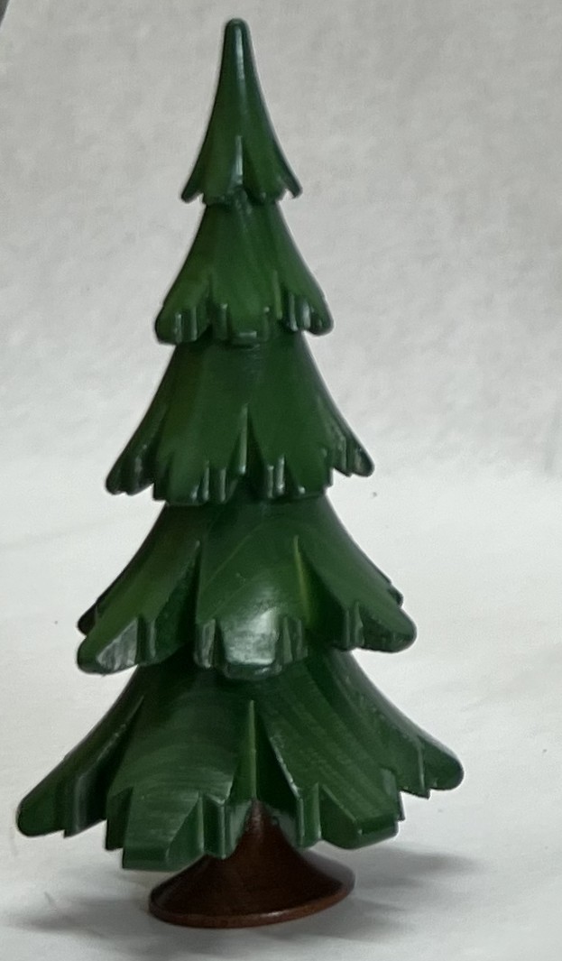 Baum grün lasiert, 12,5cm