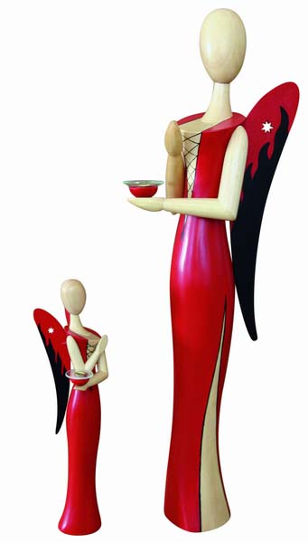 Engel, Sexy Lady - 24,5 cm - Erzgebirgische Holzkunst Gahlenz