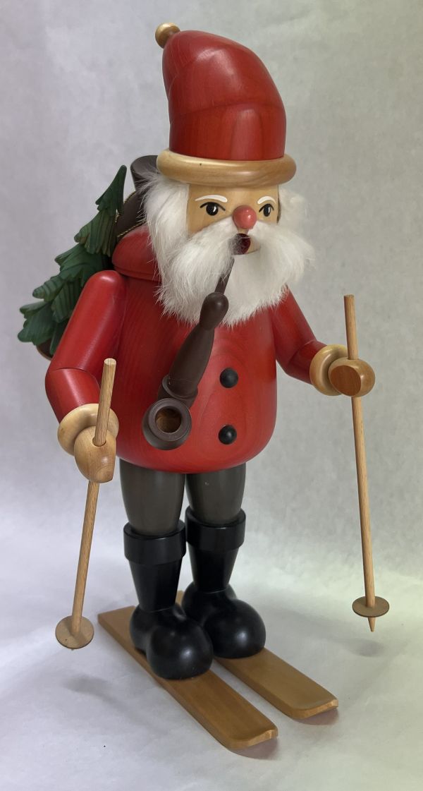 RM Weihnachtsmann mit Ski rot - 35 cm