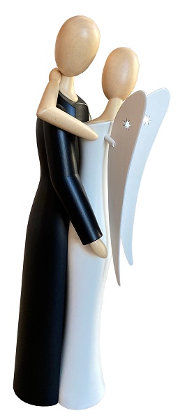 Engel, Liebespaar, White & Black - 24,5 cm