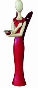 Engel, Red Ruby - 24,5 cm - Erzgebirgische Holzkunst Gahlenz