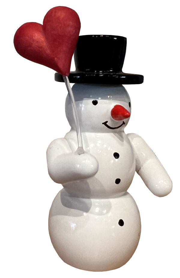 Schneemann, Herzballon 5,5cm