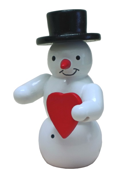 Schneemann, Herz - 5,5 cm
