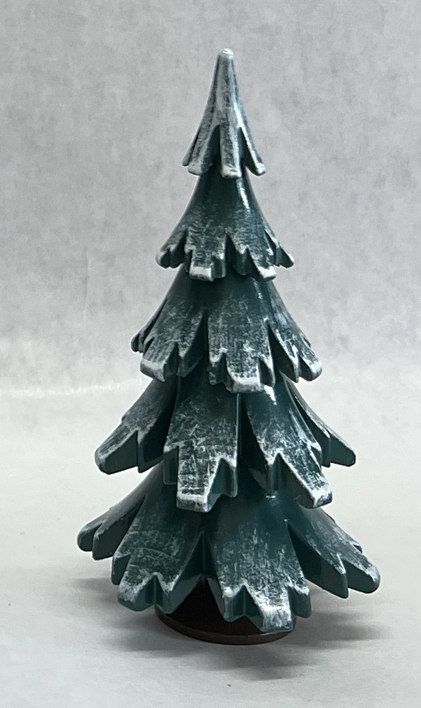 Baum grün-weiß lackiert, 12,5cm