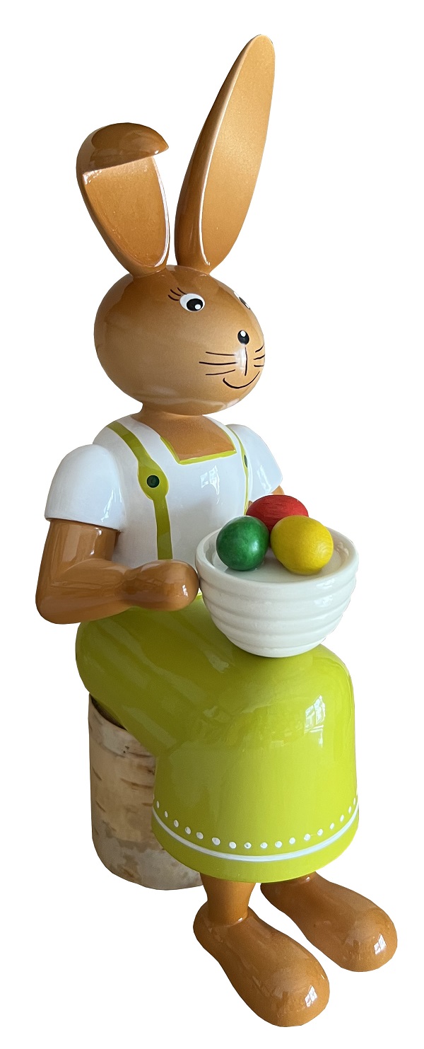Häsin mit Schüssel 22cm