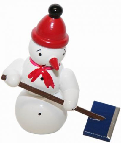 Snowman, Schippe - 5,5 cm - Erzgebirgische Holzkunst Gahlenz