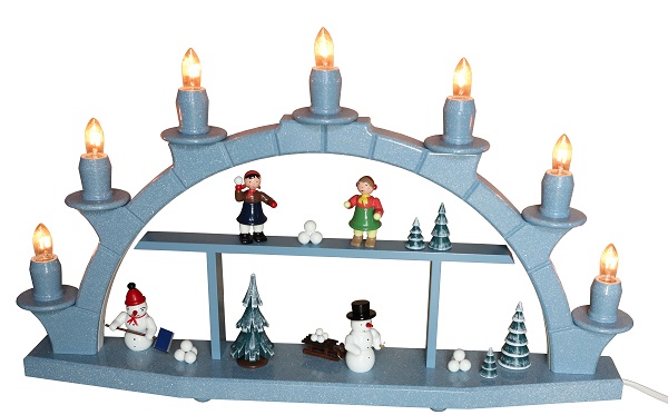 Bestückung Winter für 7 Kerzen (ohne Schwibbogen)