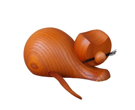 Katze ocker, sitzend - Erzgebirgische Holzkunst Gahlenz
