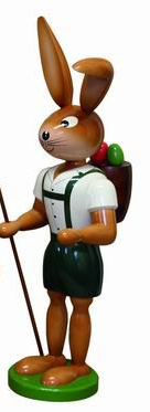 Hase mit Hose - 55 cm - Erzgebirgische Holzkunst Gahlenz