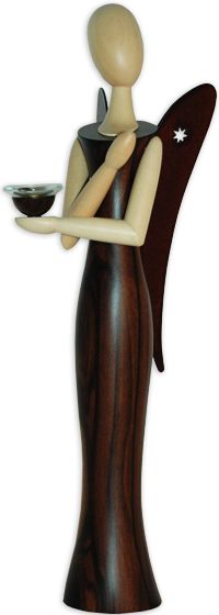 Engel, aus Makassar (Ebenholz) - 24,5 cm - Erzgebirgische Holzkunst Gahlenz